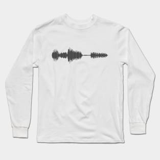 Yunjin saying "LE SSERAFIM" soundwave - black Long Sleeve T-Shirt